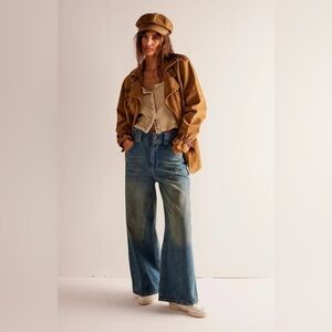 FP Chill Vibes Dropped Wide Leg Jeans. Sz 27